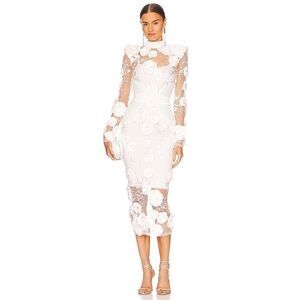 ZHIVAGO  THE VENDETTA Midi DRESS white US4(UK8)
